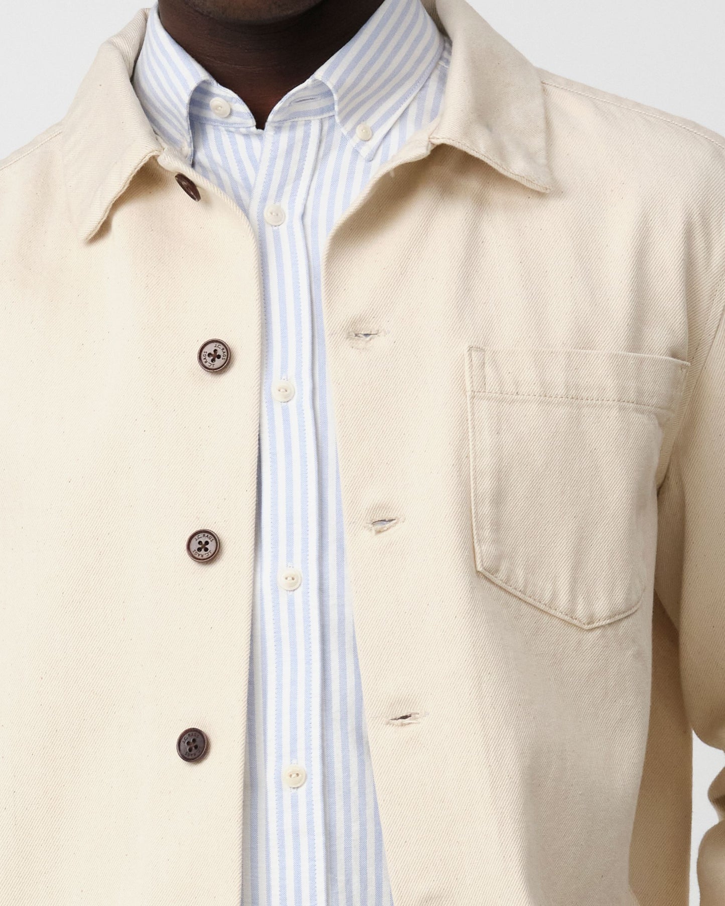Heren Jack Beige | Casual Overhemdjas van Katoen | Lente Zomer Jas