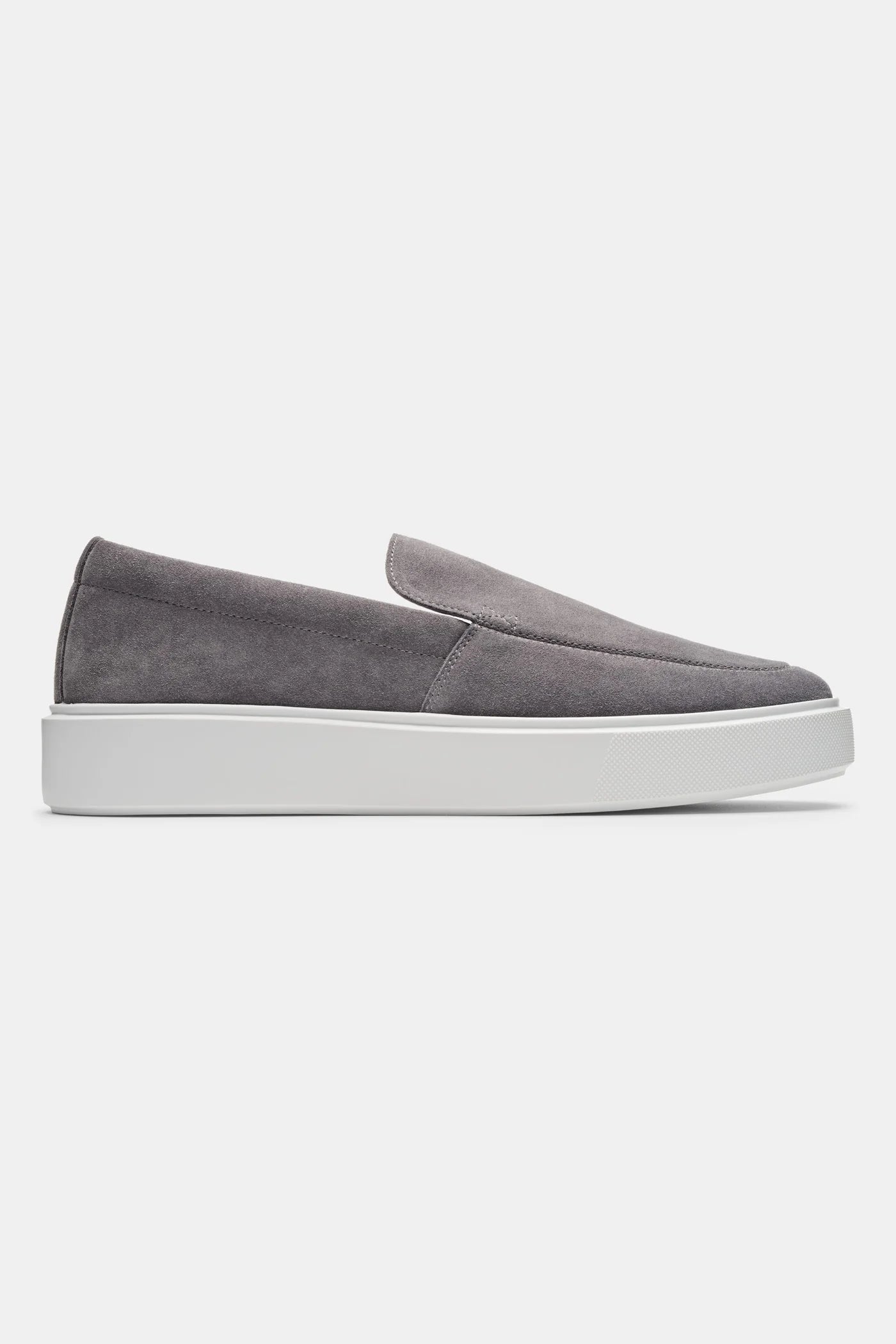 Heren Loafers | Grijs Suède | Dikke Witte Zool & Luxe Comfort
