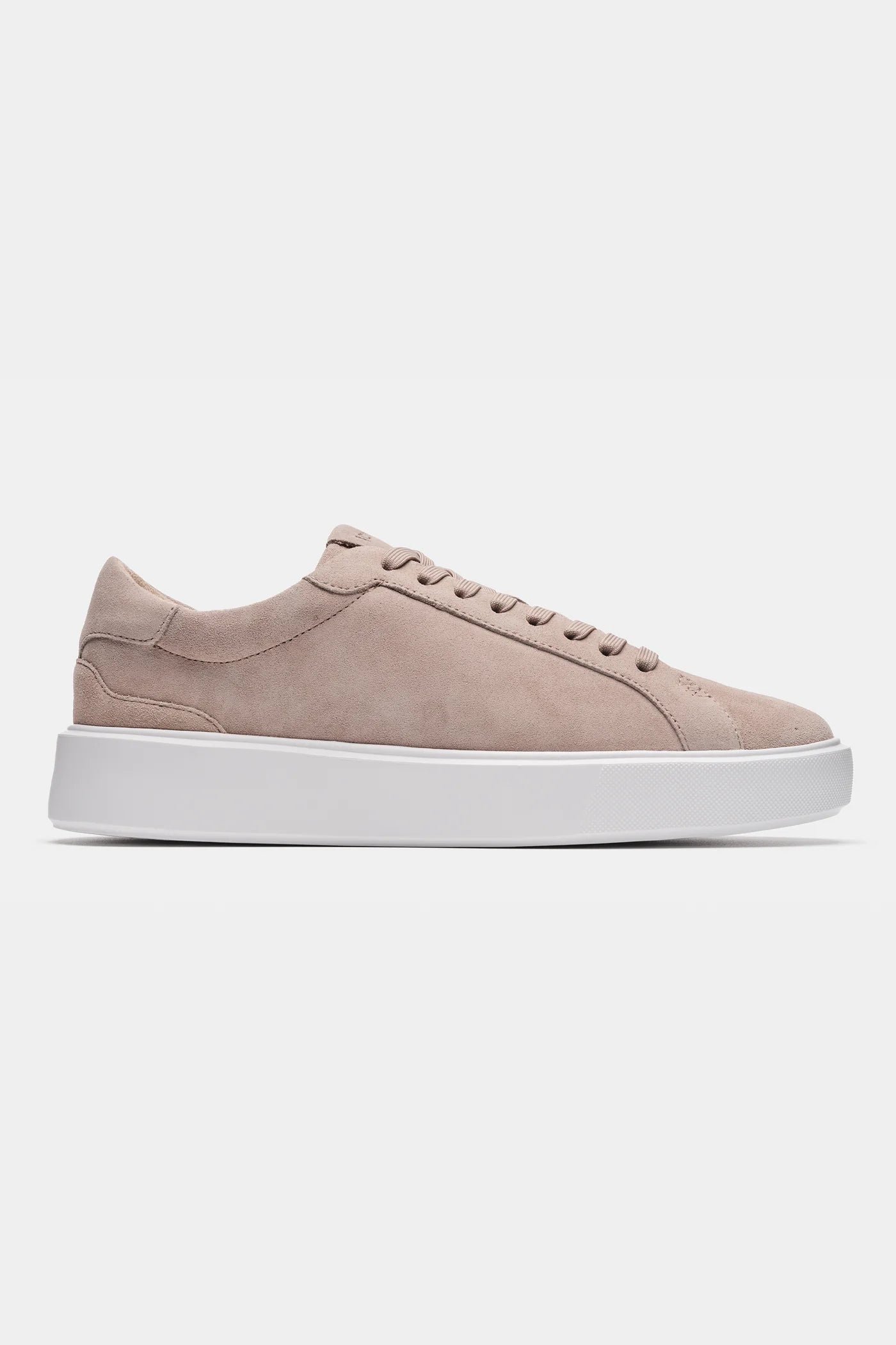 Herensneakers | Beige Suède | Luxe Comfort met Witte Zool