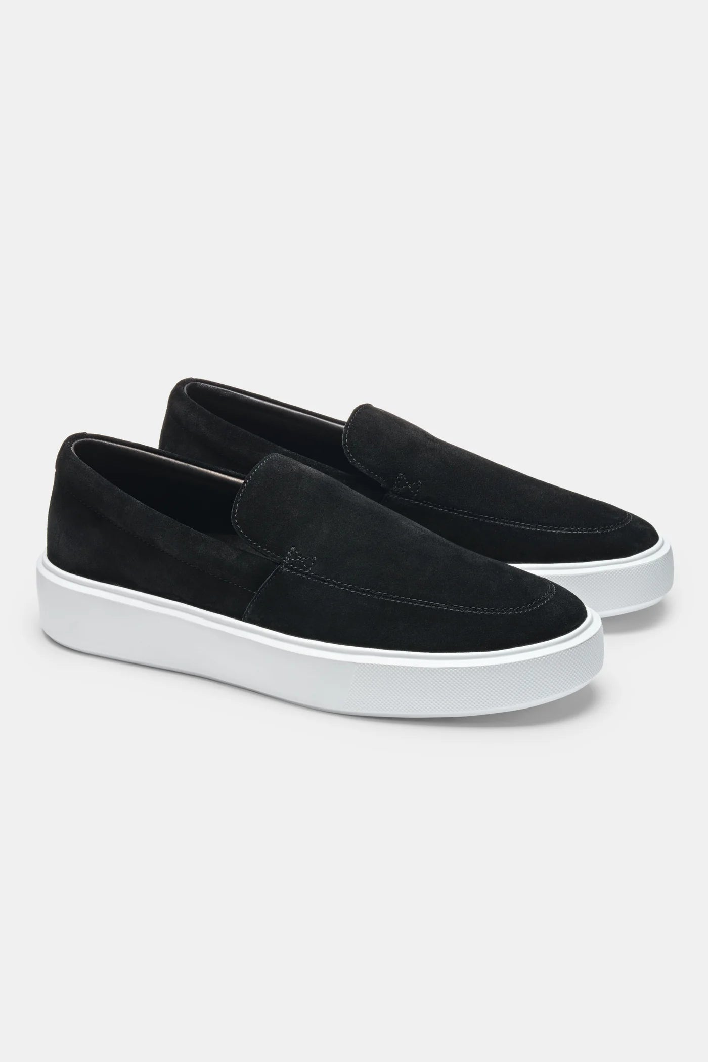 Heren Loafers | Zwart Suède | Dikke Witte Zool & Luxe Comfort