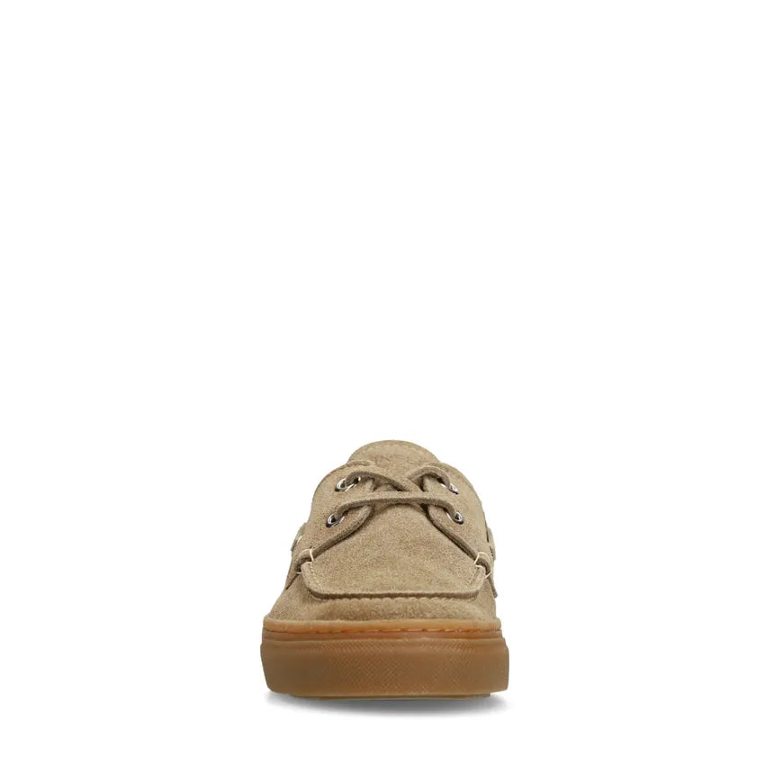Dames Bootschoenen | Beige Suède | Casual Instappers met Rubberen Zool