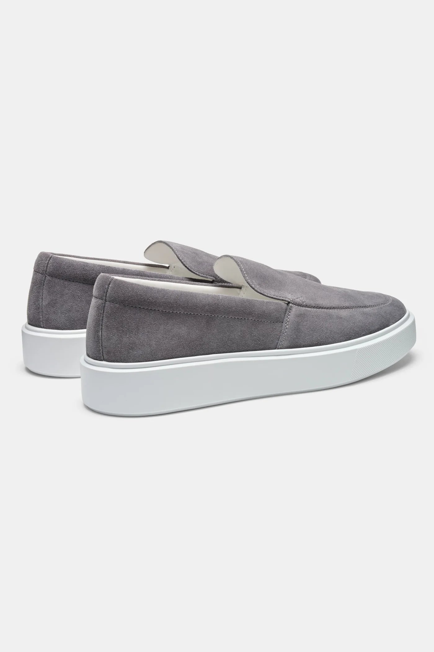 Heren Loafers | Grijs Suède | Dikke Witte Zool & Luxe Comfort