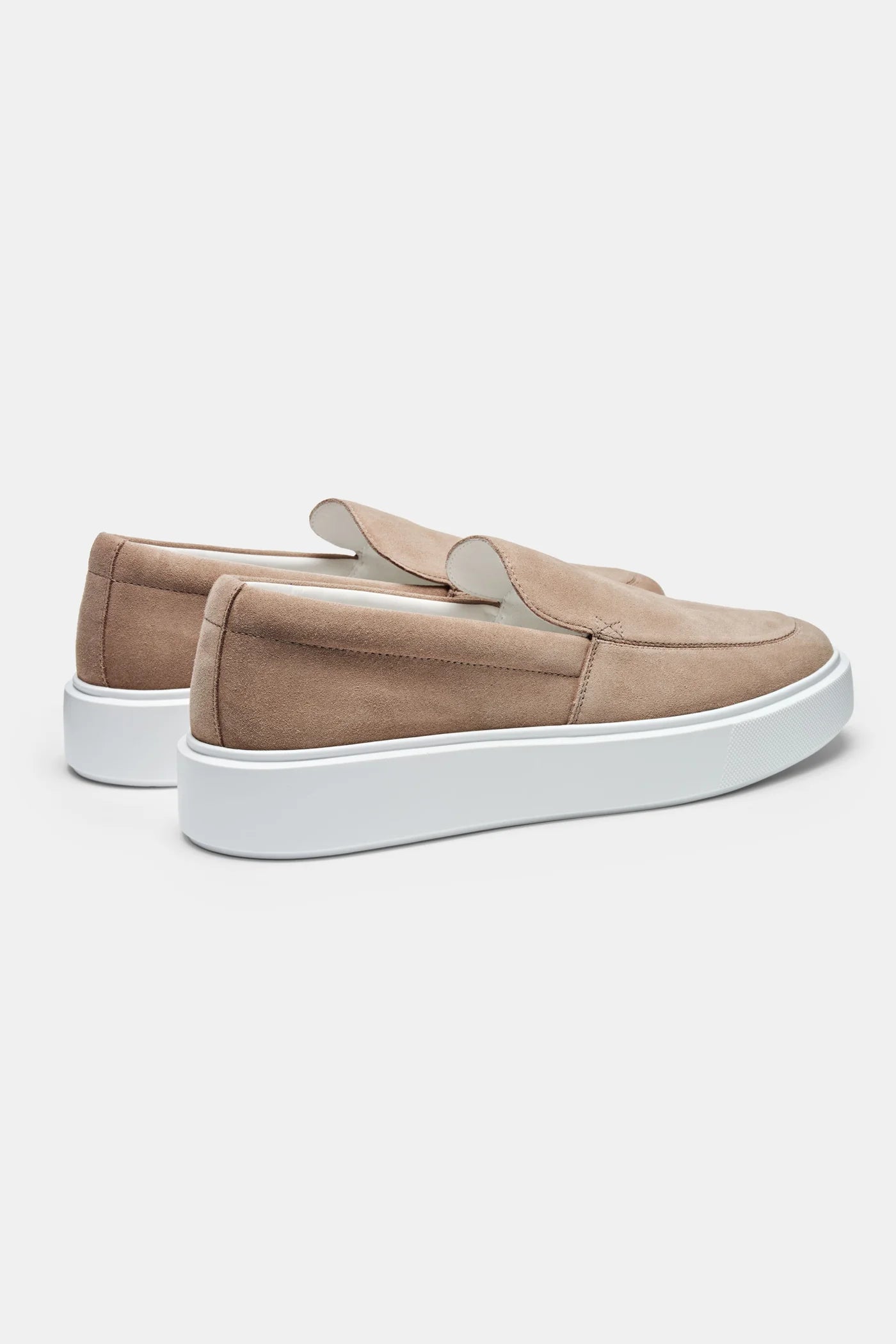 Heren Loafers | Beige Suède | Dikke Witte Zool & Luxe Comfort