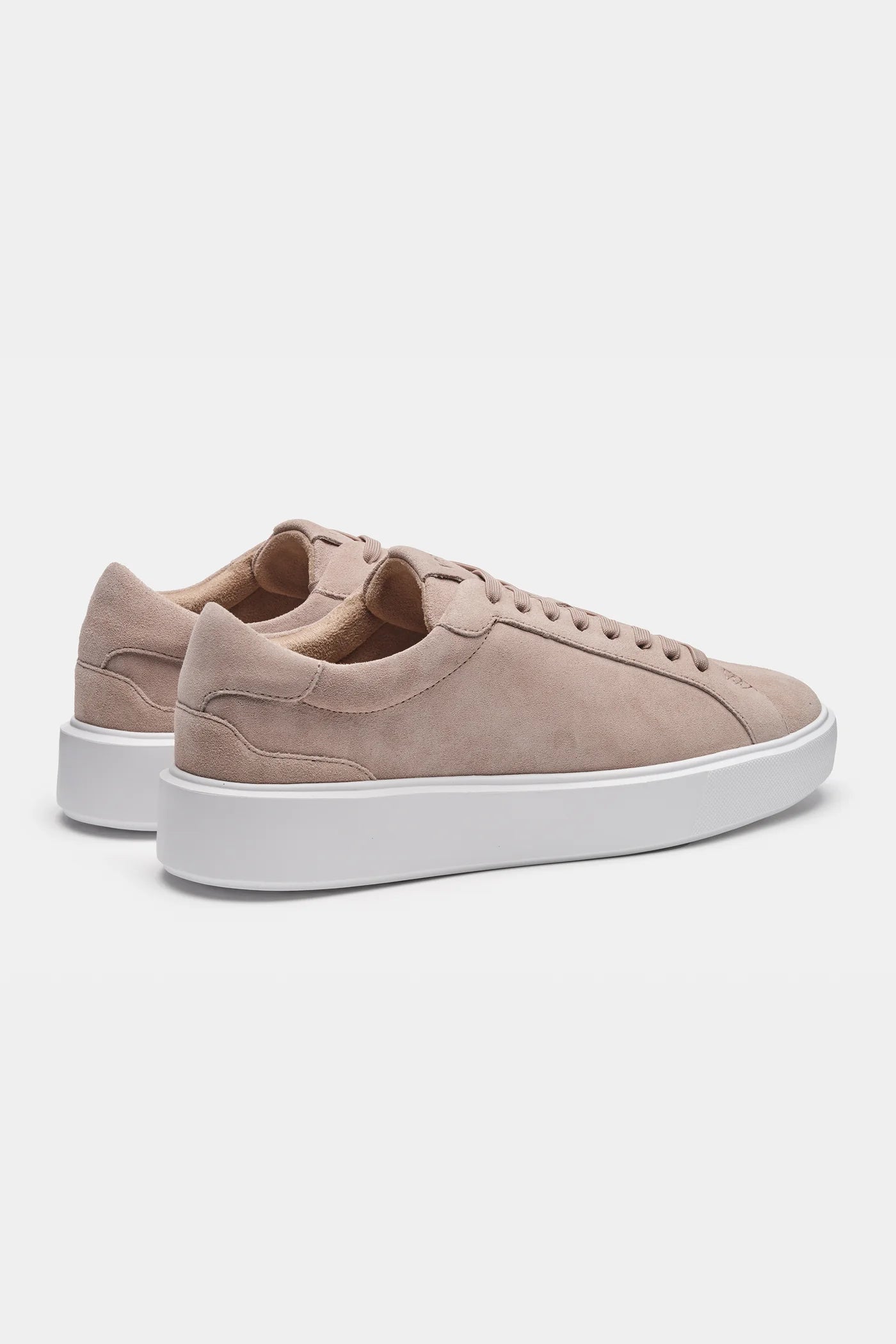 Herensneakers | Beige Suède | Luxe Comfort met Witte Zool