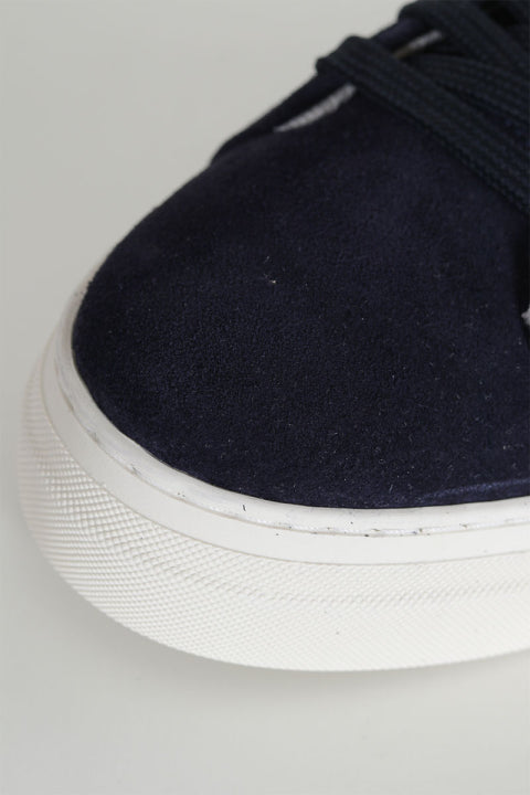 Herensneakers | Donkerblauw Suède | Comfortabele Mode met Witte Zool