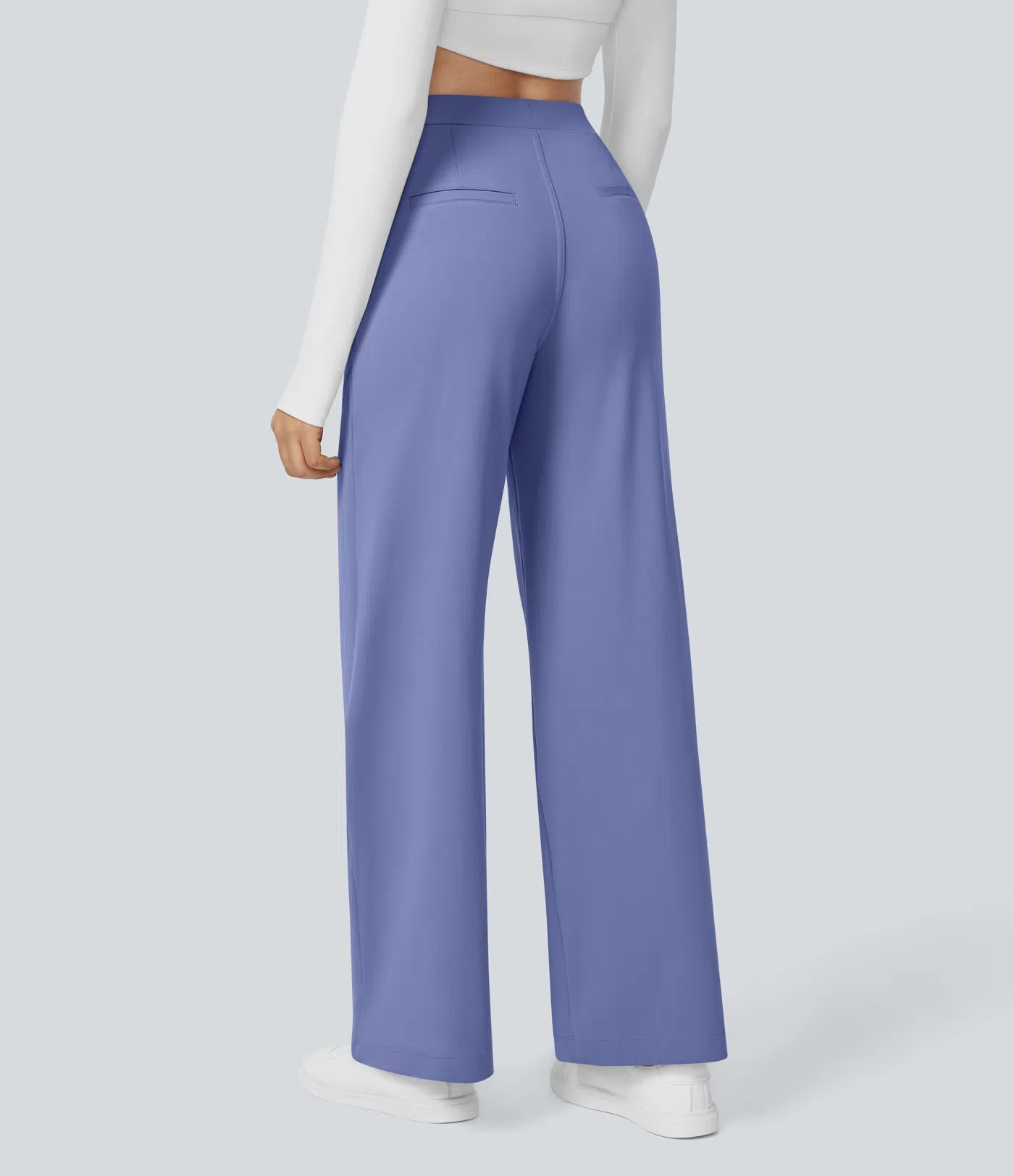 Vrouwen Wijde Pantalon Blauw | Hoge Taille | Rechte Pijpen | Chic & Comfortabel