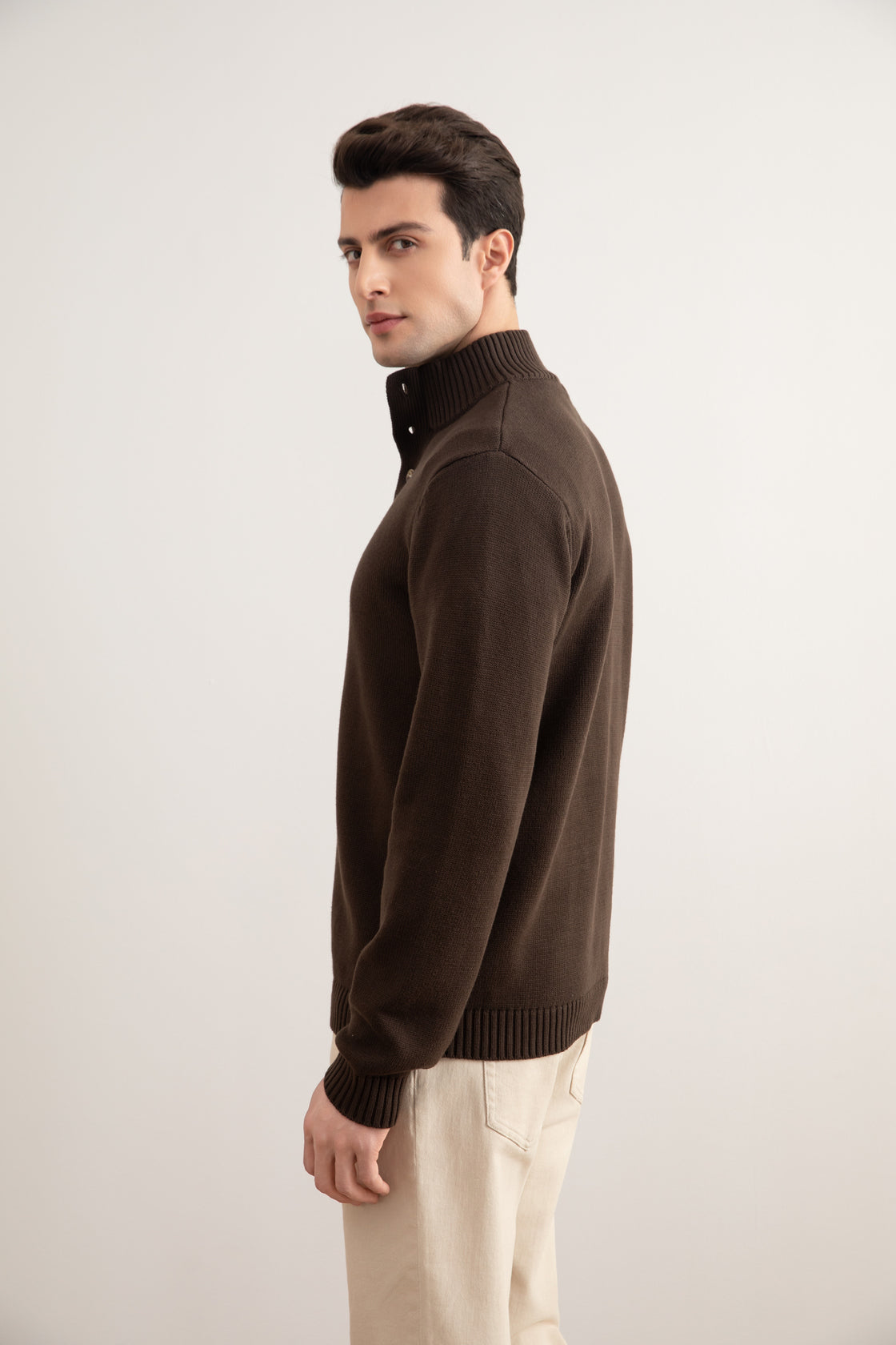 Brown Winter Knit Sweater