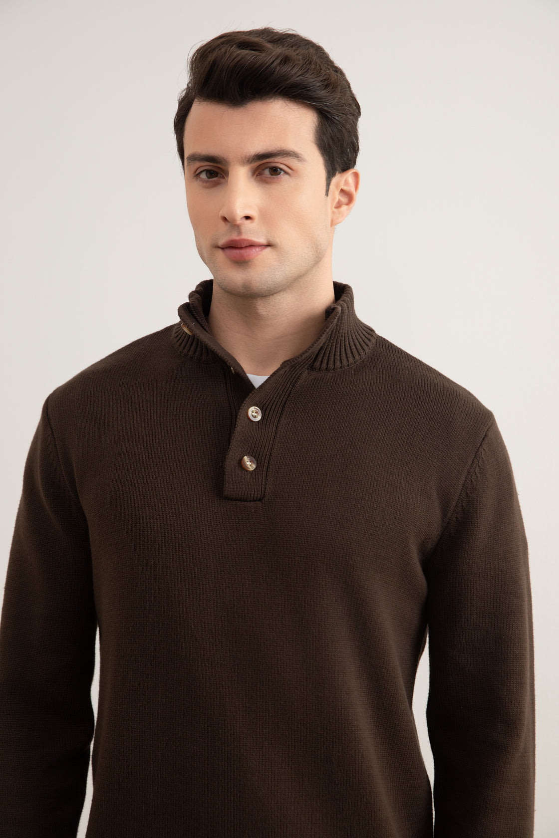Brown Winter Knit Sweater