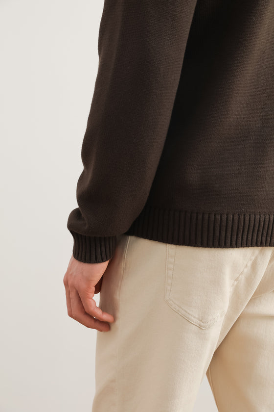 Brown Winter Knit Sweater