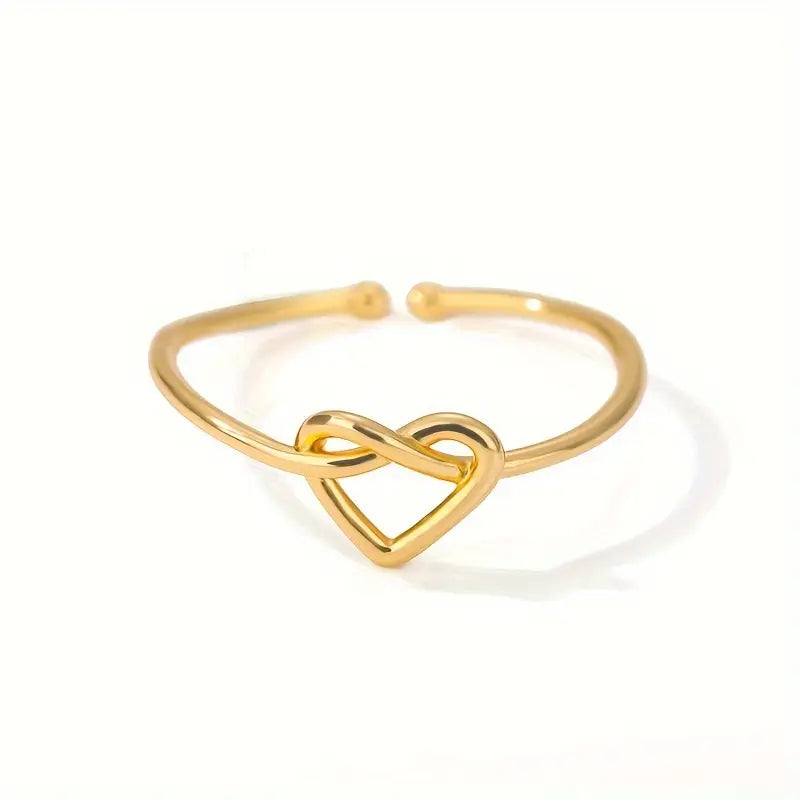 Mora | Dames ring met hart en infinity symbool | Goudkleurig