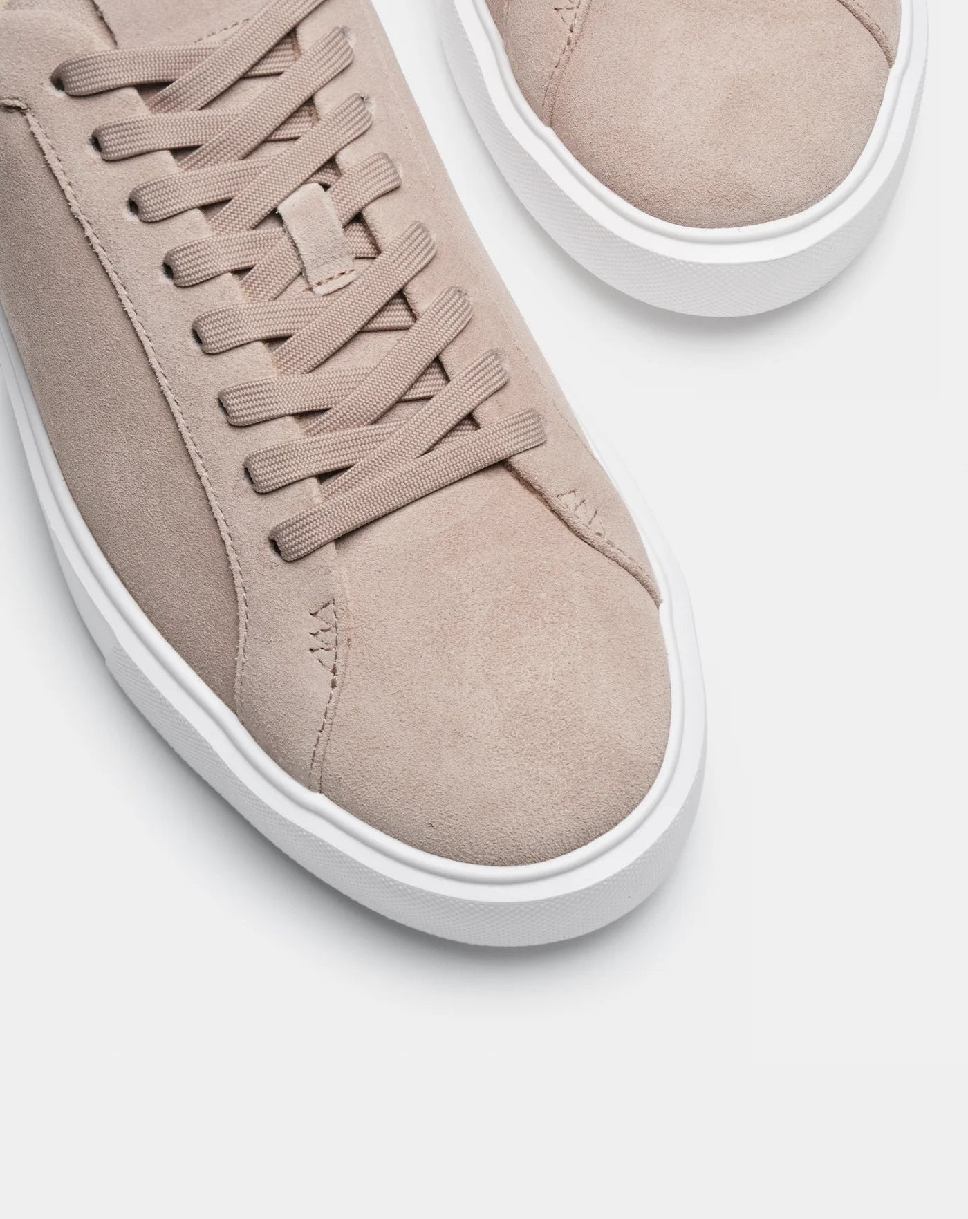 Herensneakers | Beige Suède | Luxe Comfort met Witte Zool