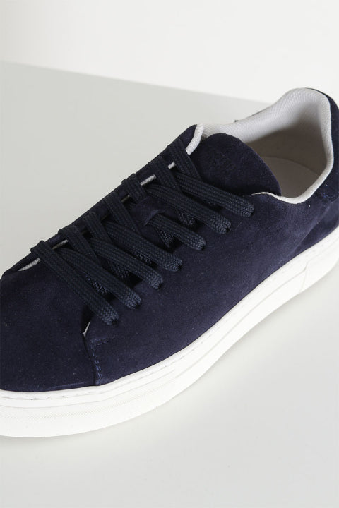 Herensneakers | Donkerblauw Suède | Comfortabele Mode met Witte Zool