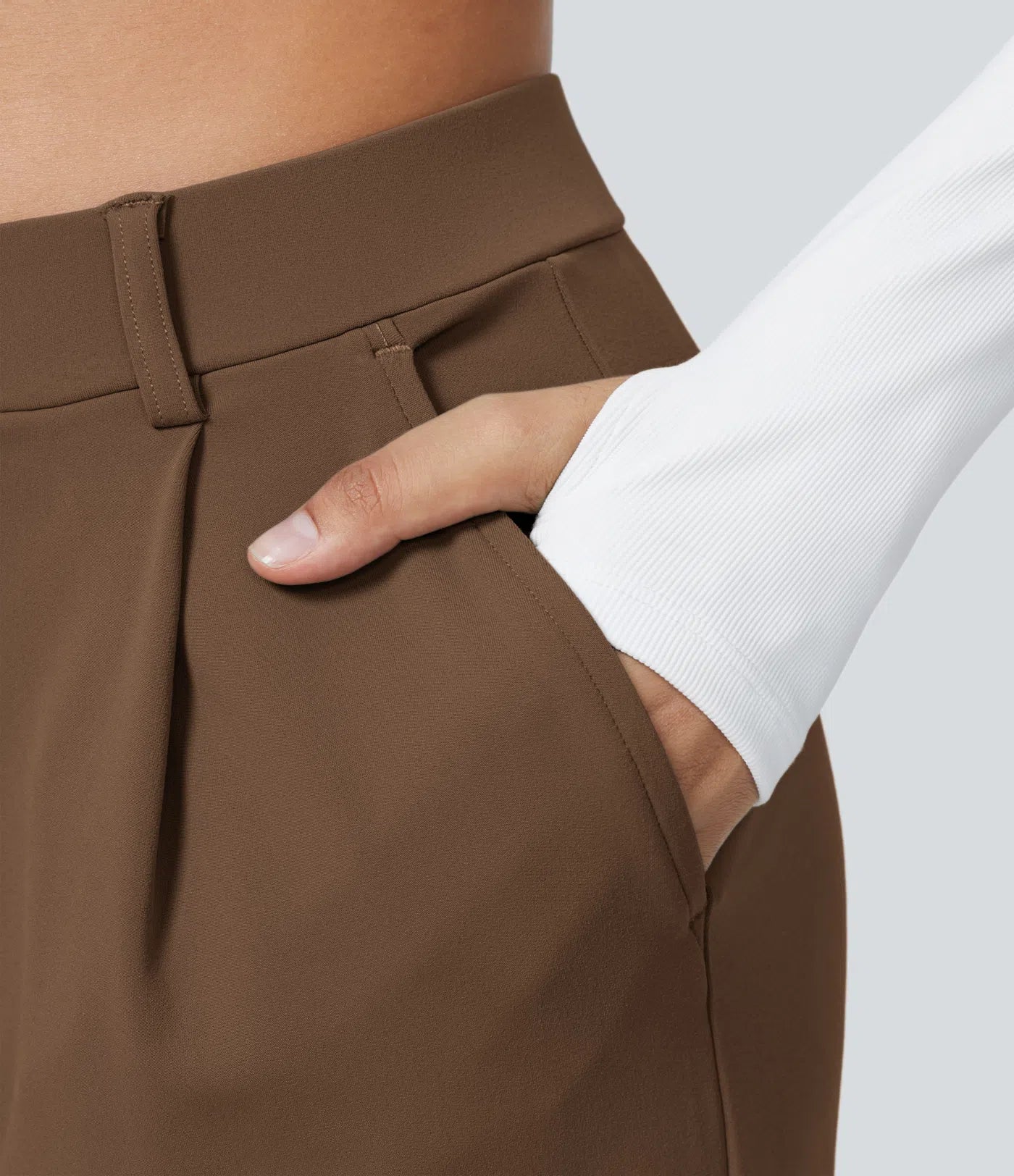 Dames Pantalon | Bruin | Wide-Leg Hoge Taille & Comfortabele Pasvorm