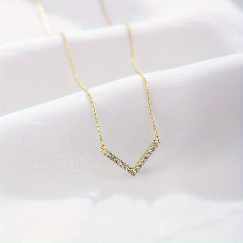Vero | Dames v-vorm ketting | Goud