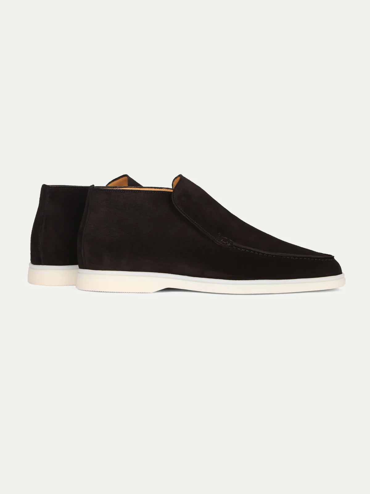 City Loafers Heren Zwart Suède | Luxe Italiaanse Instappers Zonder Veters