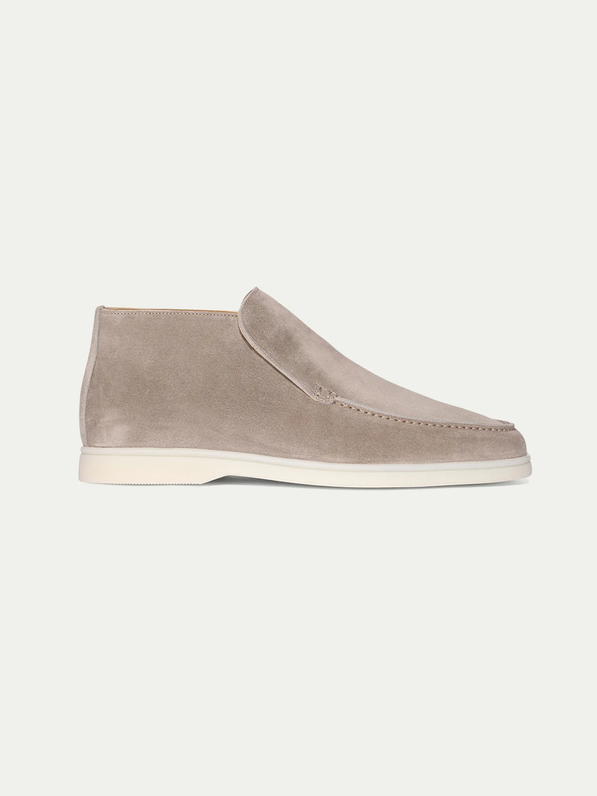 City Loafers Heren Suède Lichtgrijs | Luxe Italiaanse Instappers