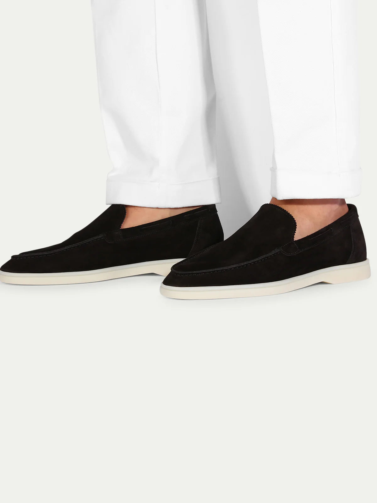 Yacht Loafers Heren | Zwart Suède | Luxe Italiaanse Instappers Zomer