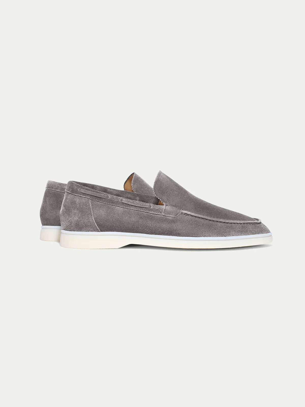 Yacht Loafers Heren | Grijs Suède | Lichte Zomer Instappers