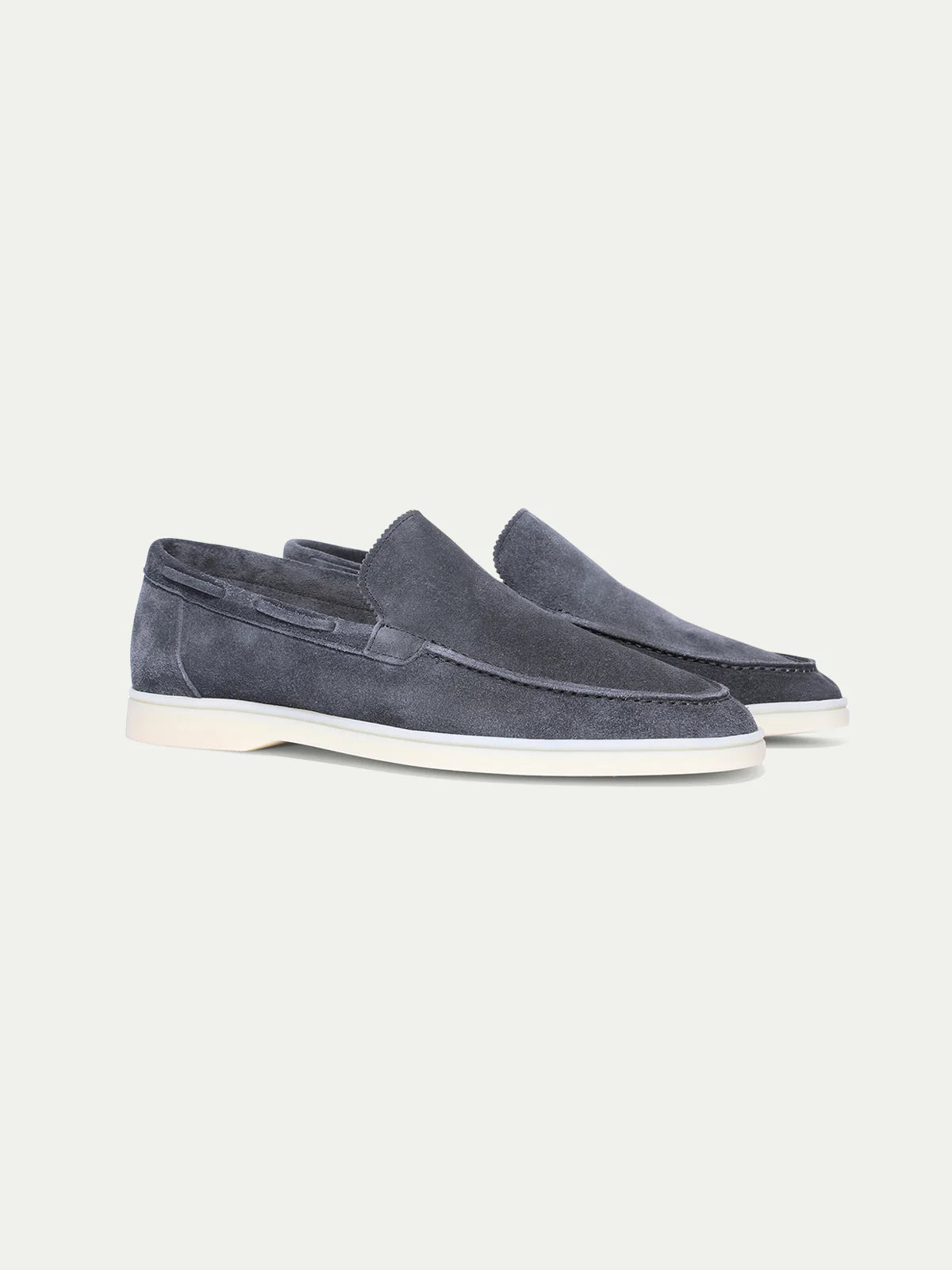 Yacht Loafers Heren | Midblauw Suède | Luxe Italiaanse Instappers Zomer
