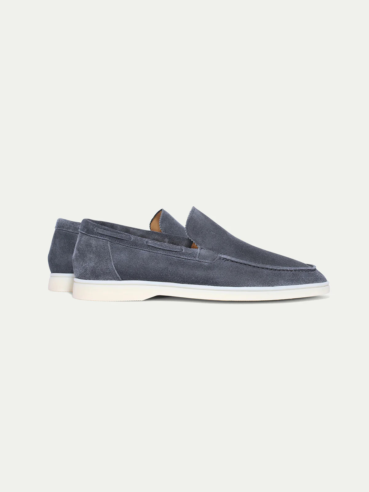 Yacht Loafers Heren | Midblauw Suède | Luxe Italiaanse Instappers Zomer
