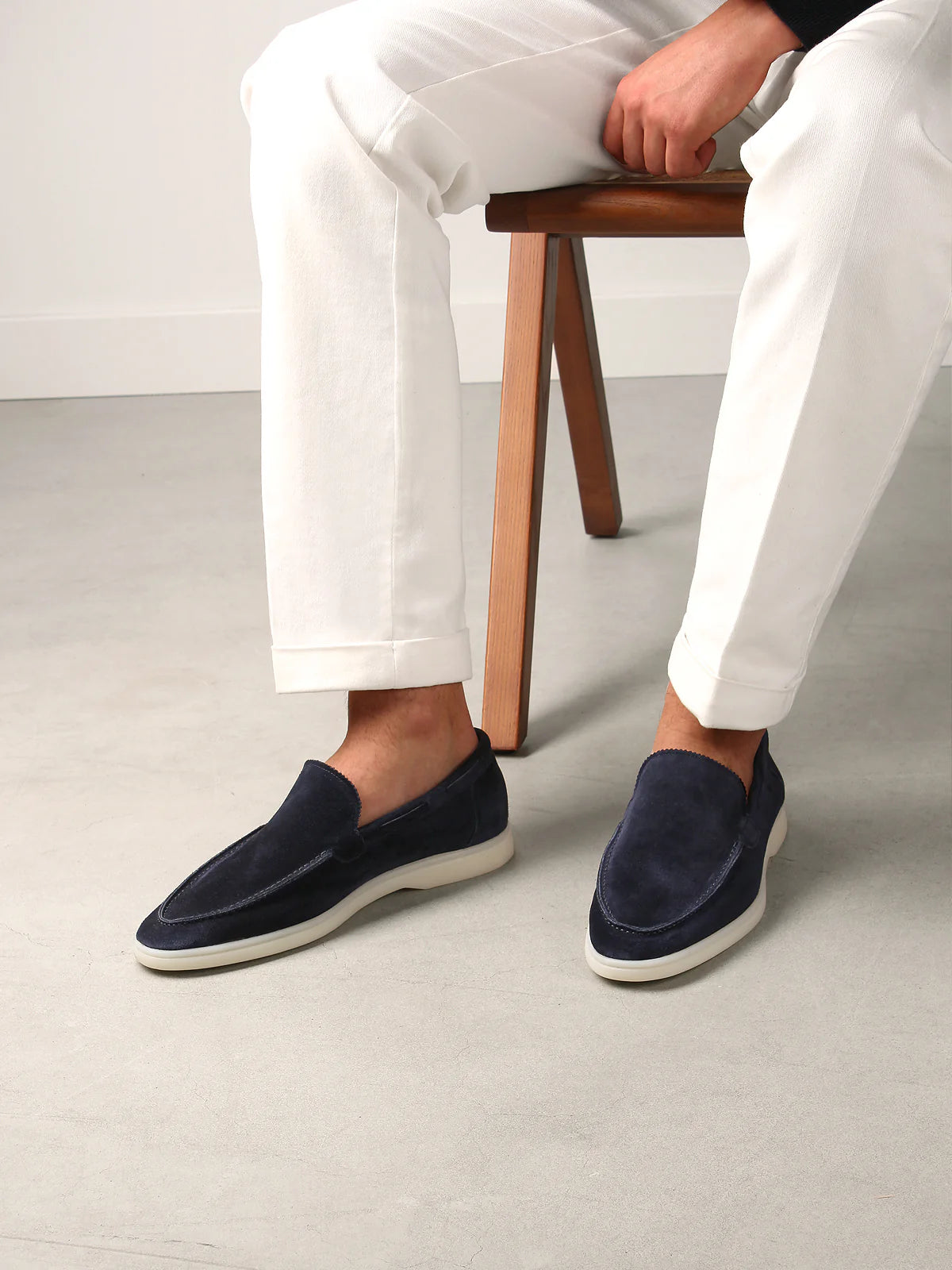Yacht Loafers Heren | Donkerblauw Suède | Italiaanse Zomerschoenen
