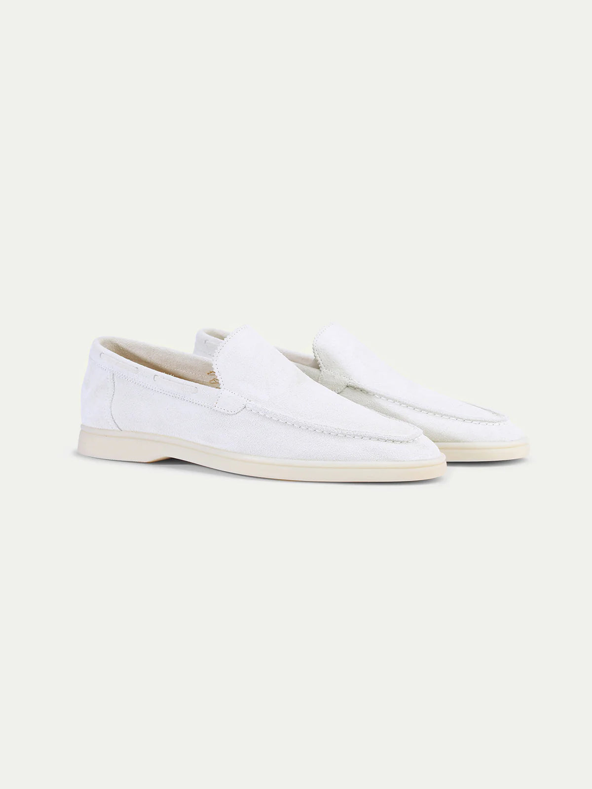 Witte Suède Loafers Heren | Yacht White | Instappers Zomerschoenen