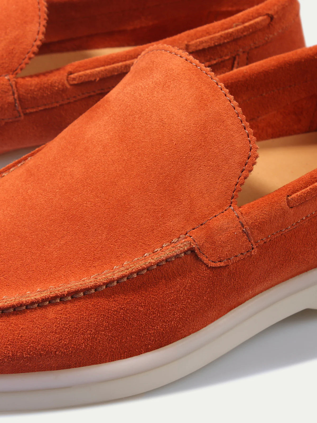 Dames Loafers | Oranje | Suède | Comfortabele Instappers