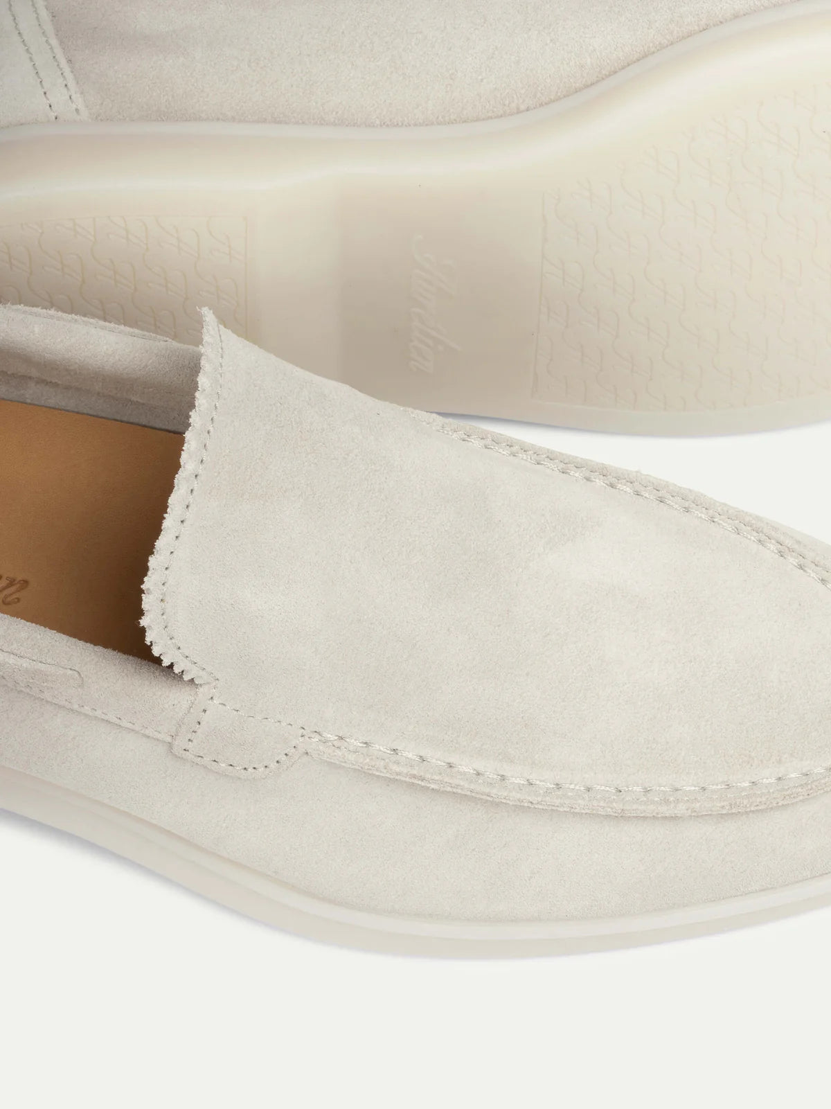 Dames Loafers | Suède Grijs | Luxe Slip-On Schoenen