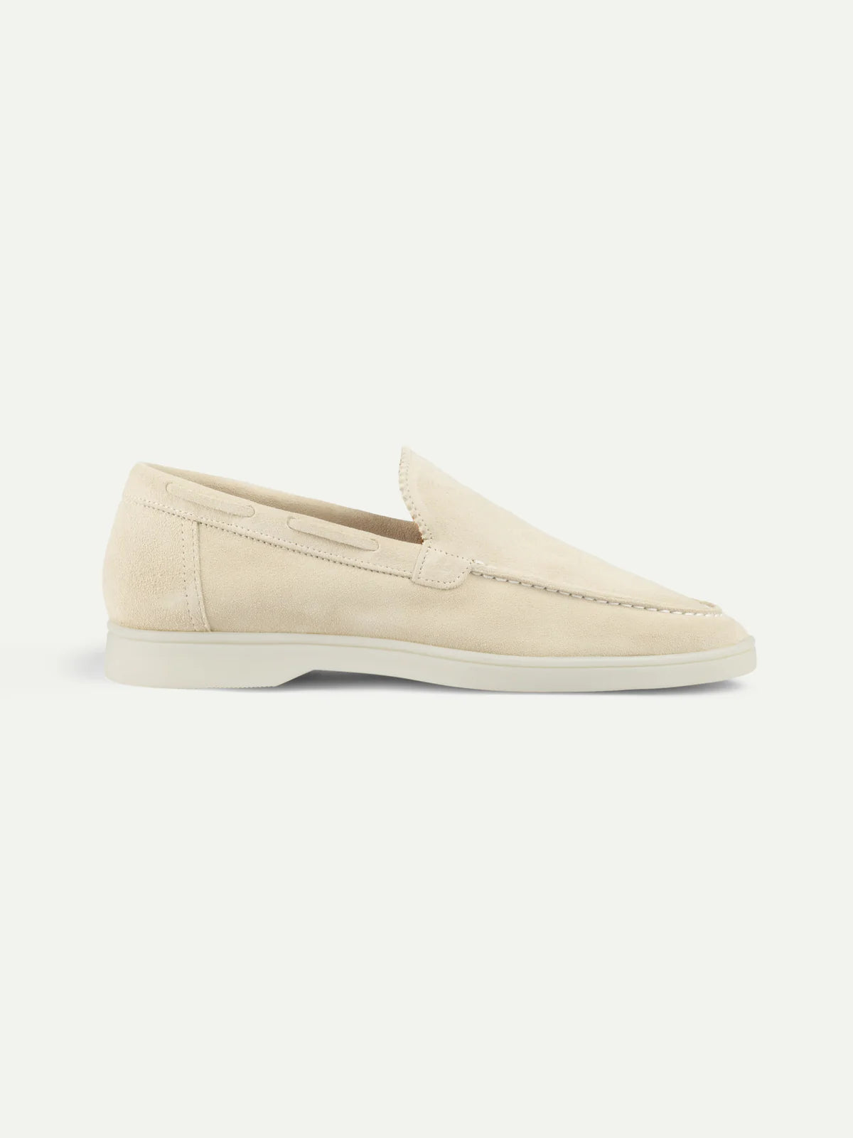 Dames Loafers | Suède Ecru | Luxe Slip-On Schoenen