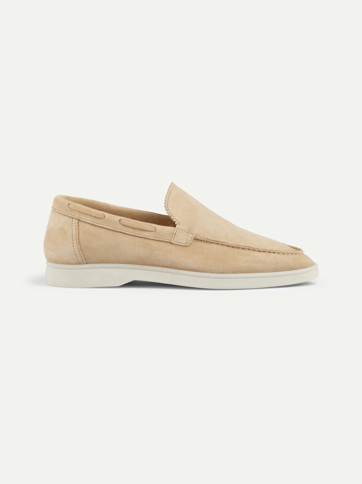 Dames Loafers | Lichtbeige | Suède | Comfortabele Instappers