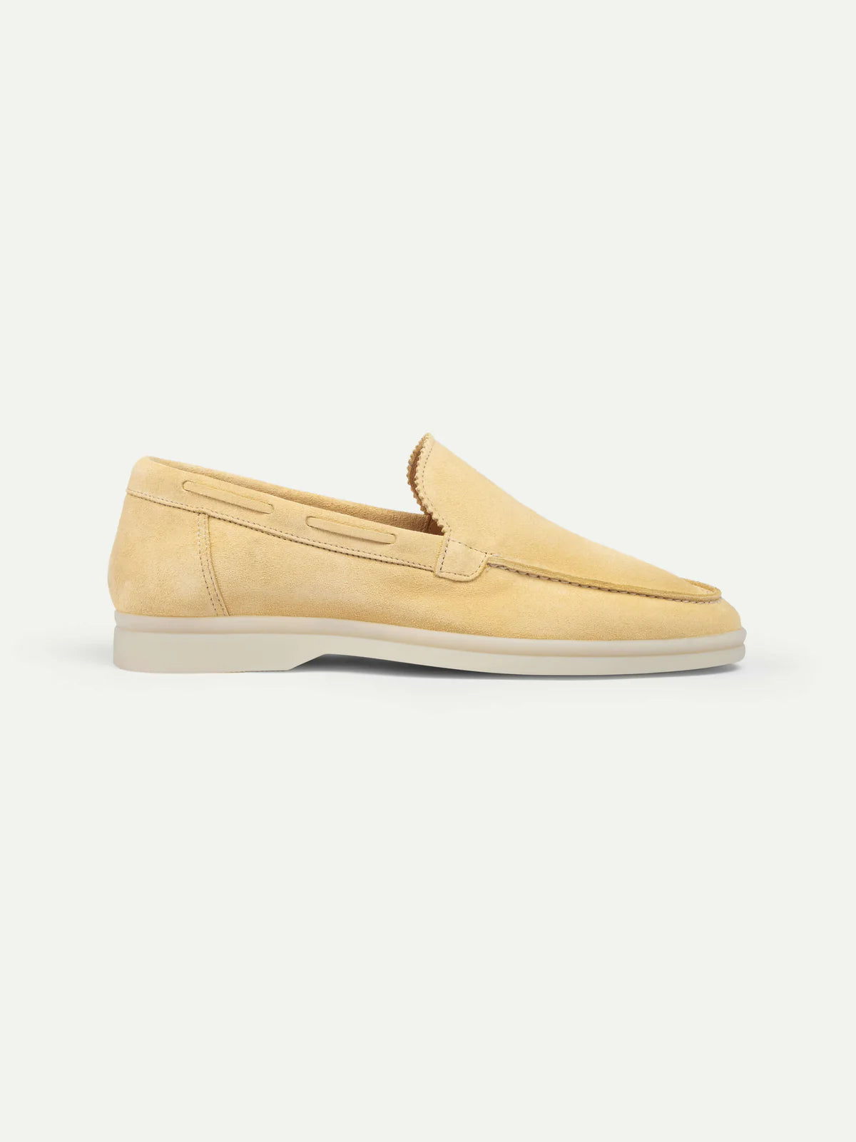 Dames Loafers | Lichtgeel | Suède | Comfortabele Instappers
