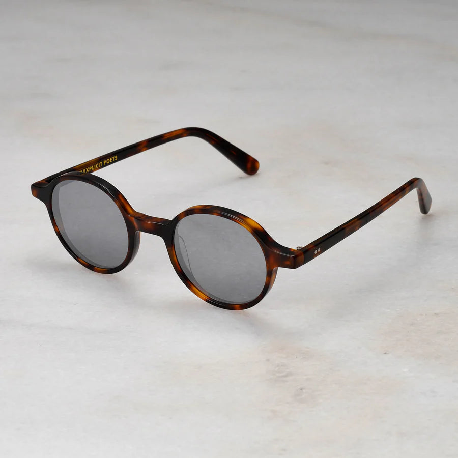 Modena | Ronde tortoise zonnebril met grijze glazen