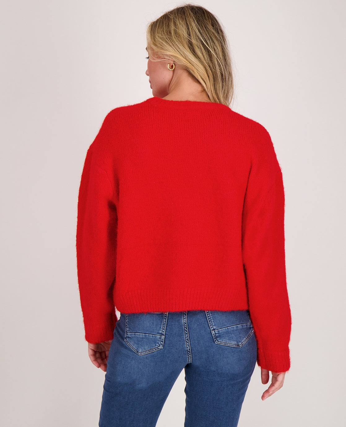 Wollen vest | Knopen | Rood