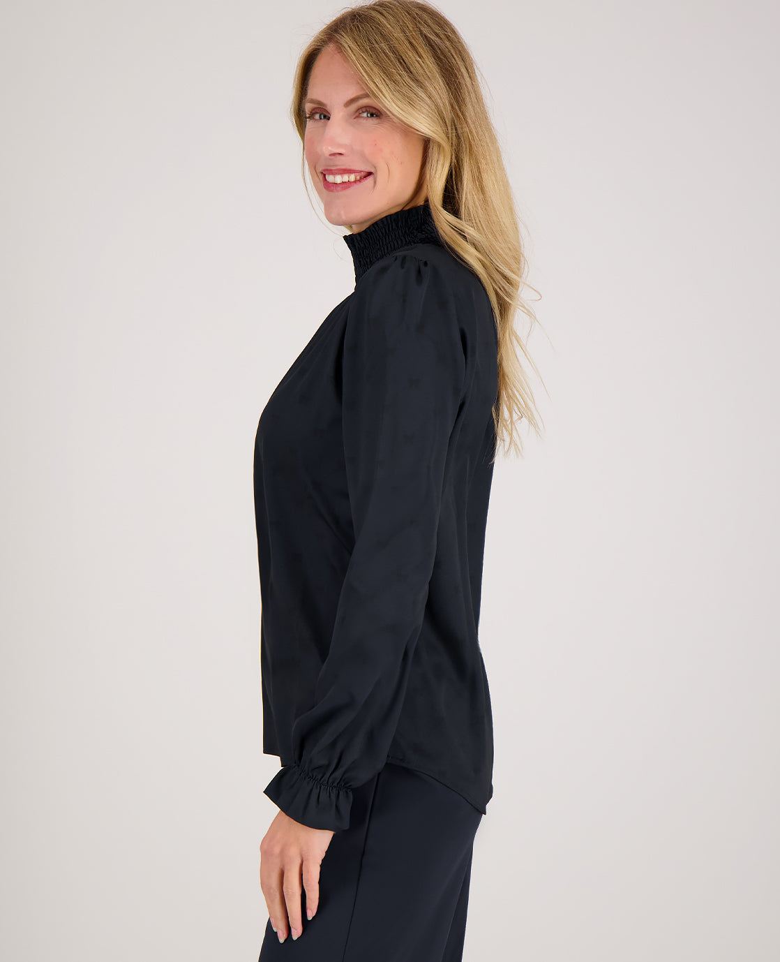 Colle | Blouse | Donkerblauw | Zwart