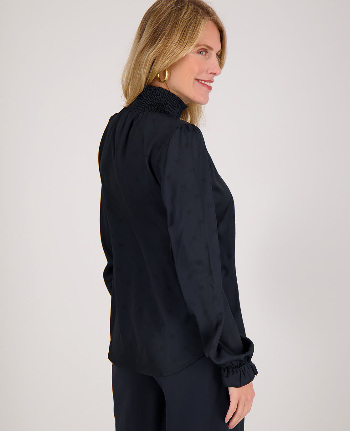 Colle | Blouse | Donkerblauw | Zwart