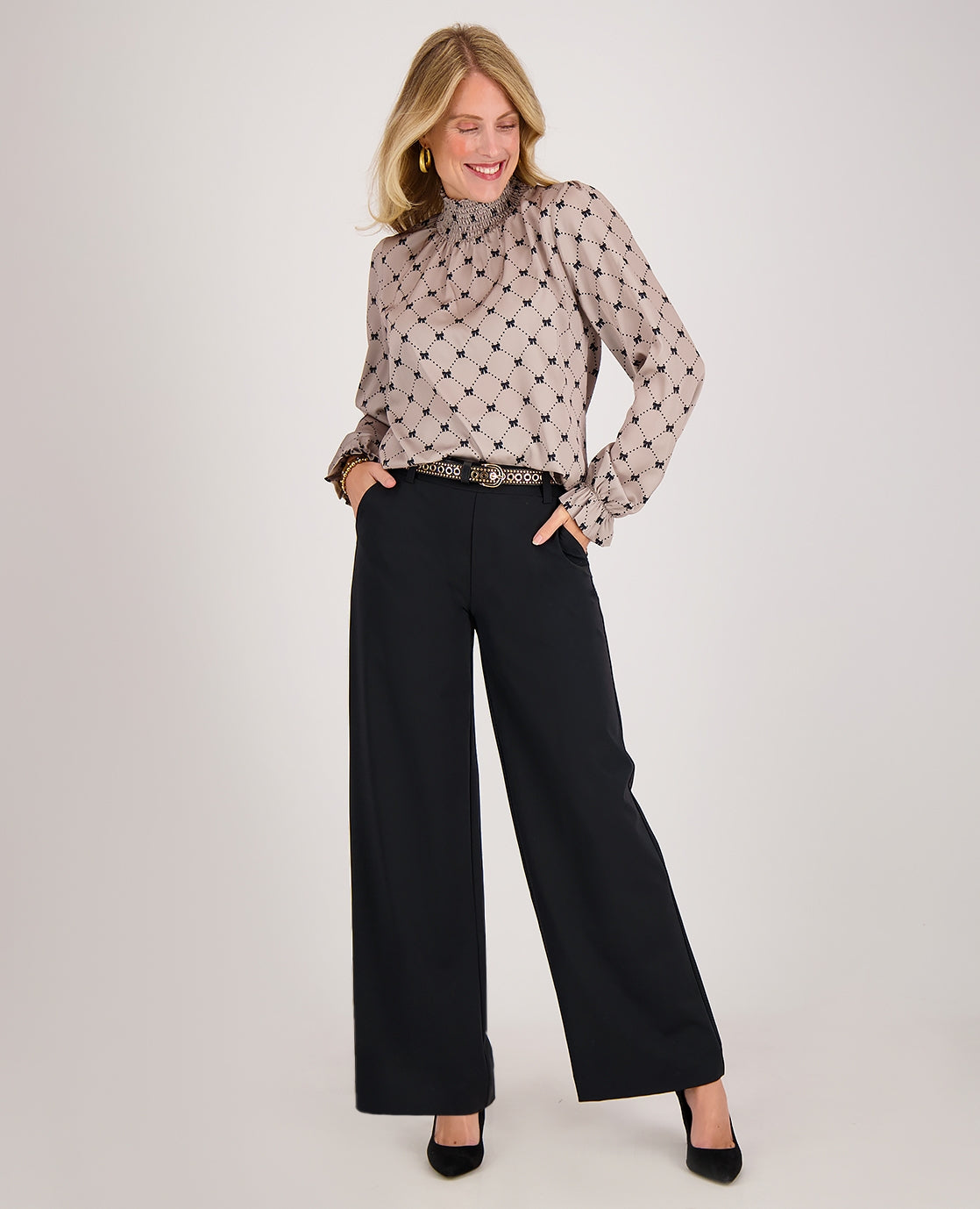 Dames Travel Broek | Rechte Pasvorm | Zwart | Comfortabel & Kreukvrij