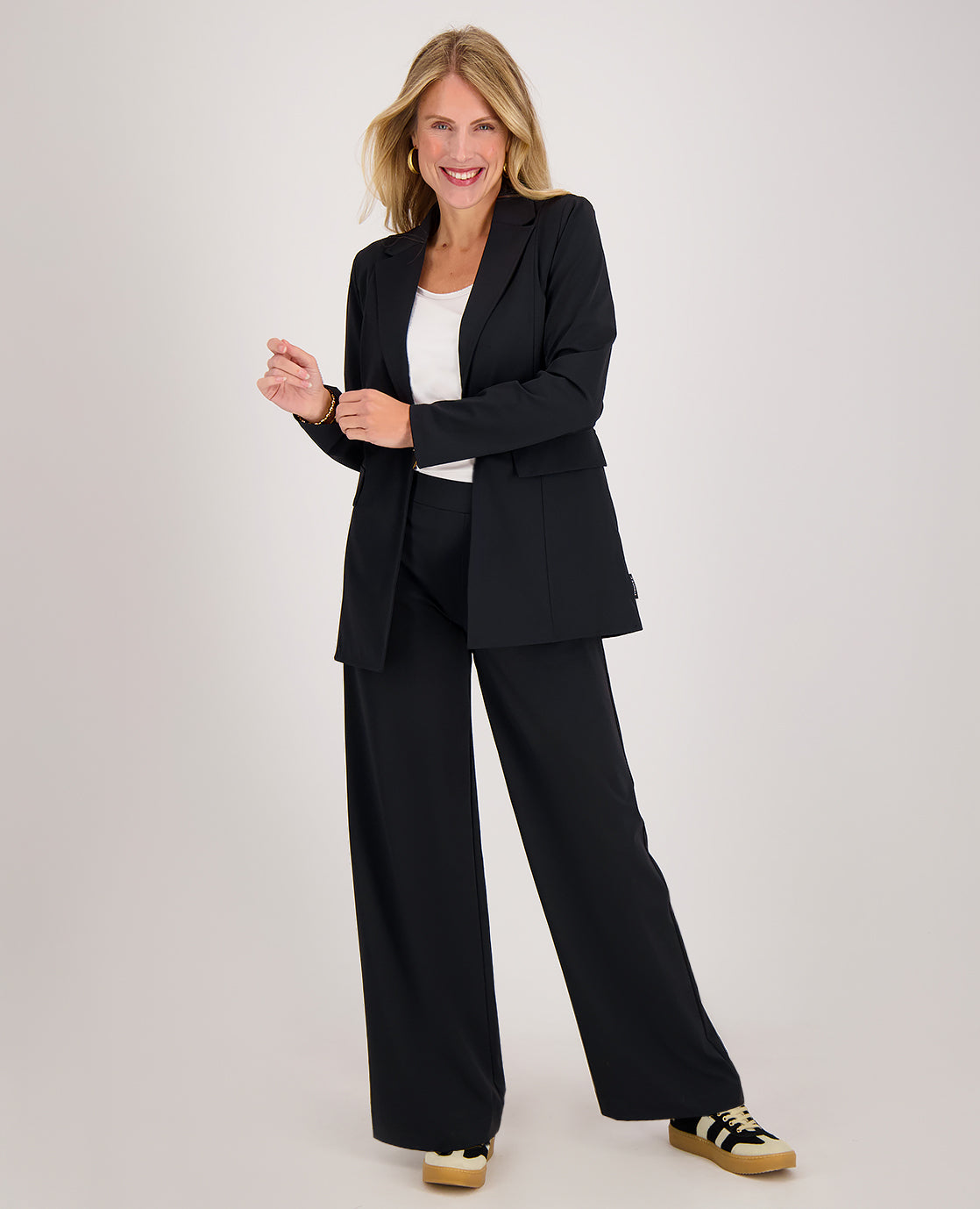 Dames Travel Broek | Rechte Pasvorm | Zwart | Comfortabel & Kreukvrij