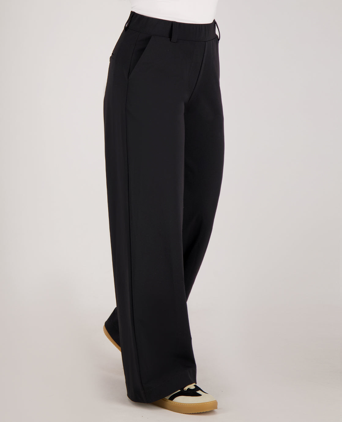 Dames Travel Broek | Rechte Pasvorm | Zwart | Comfortabel & Kreukvrij
