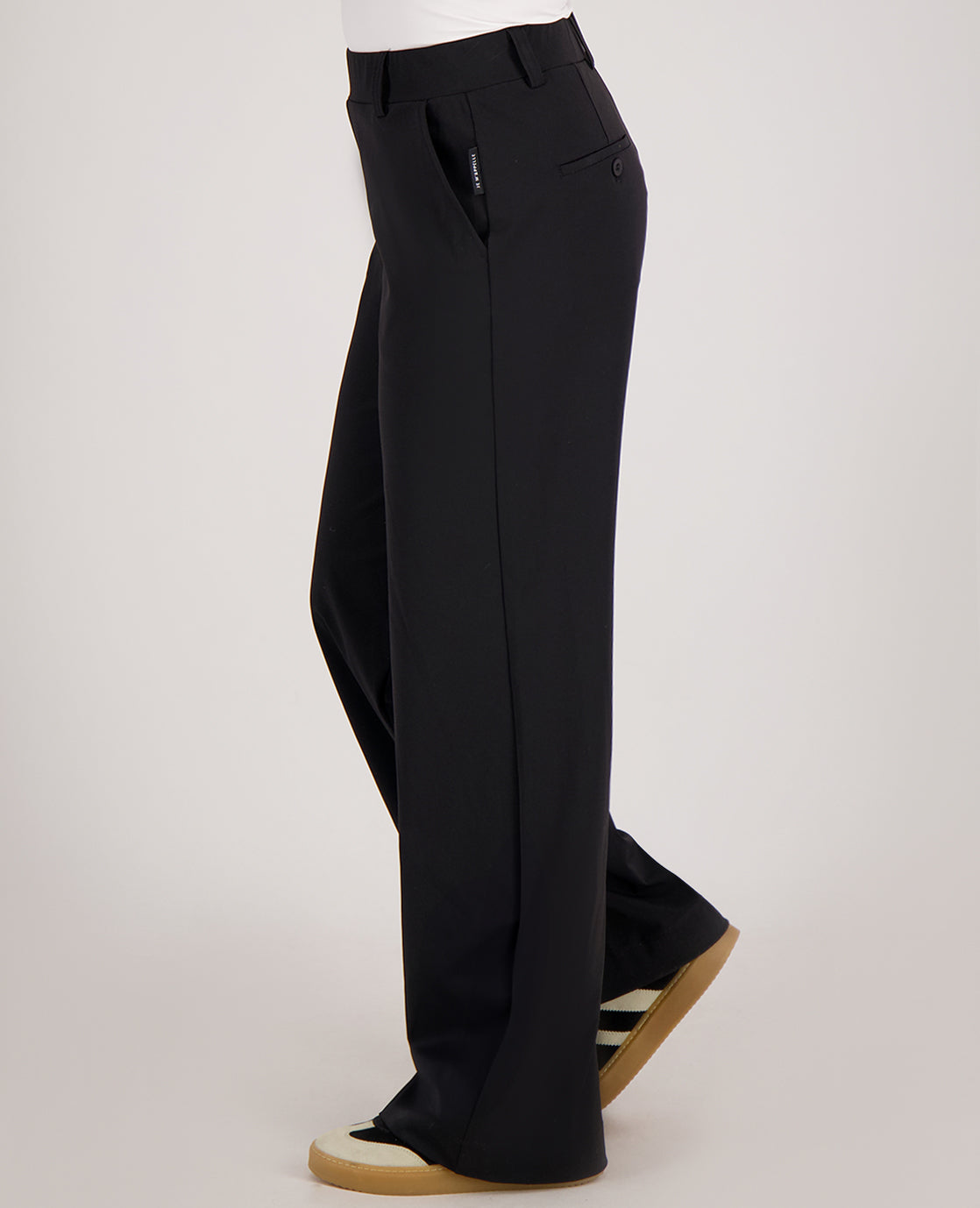 Dames Travel Broek | Rechte Pasvorm | Zwart | Comfortabel & Kreukvrij