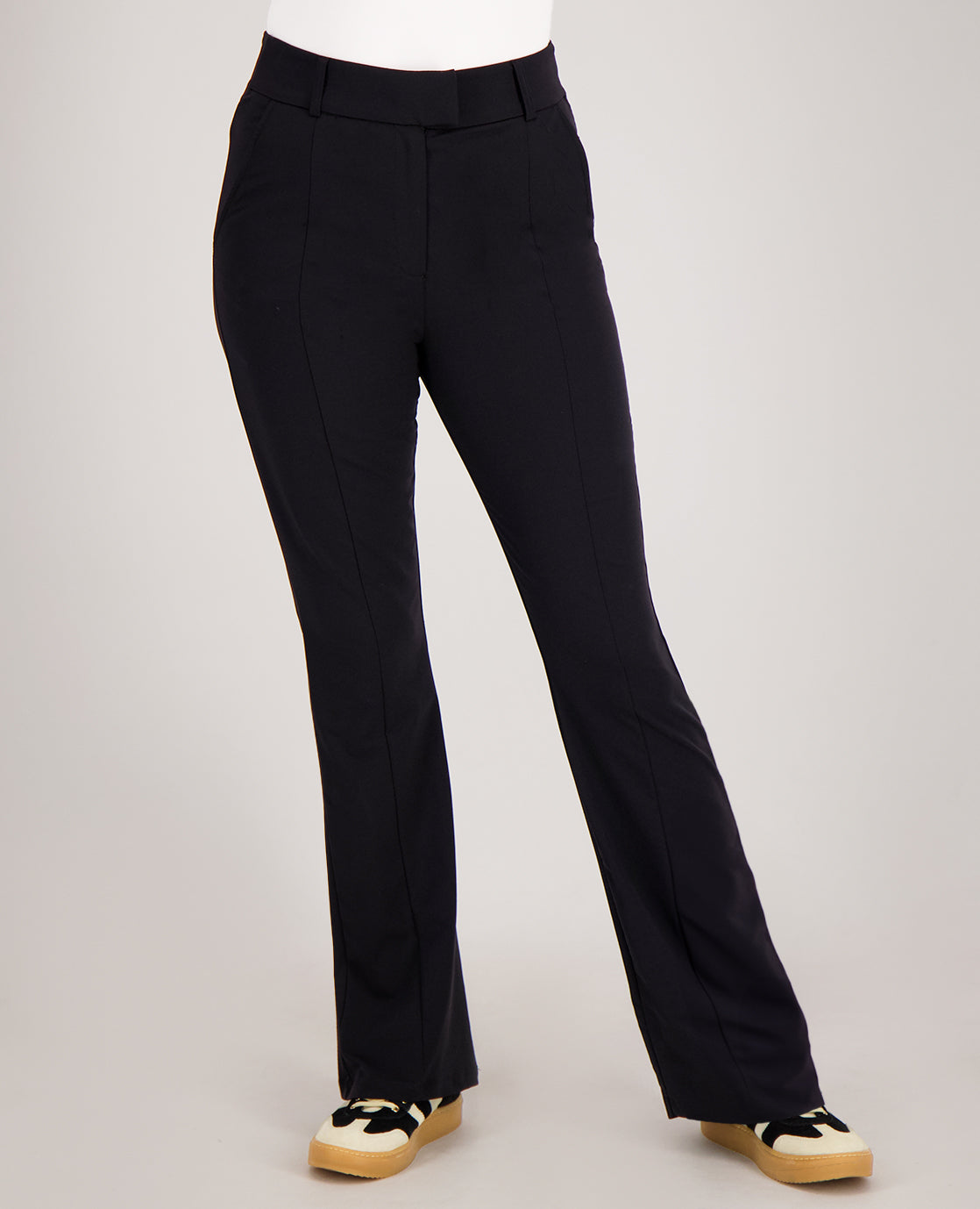 Dames Travel Broek | Flared Pasvorm | Zwart | Comfortabel