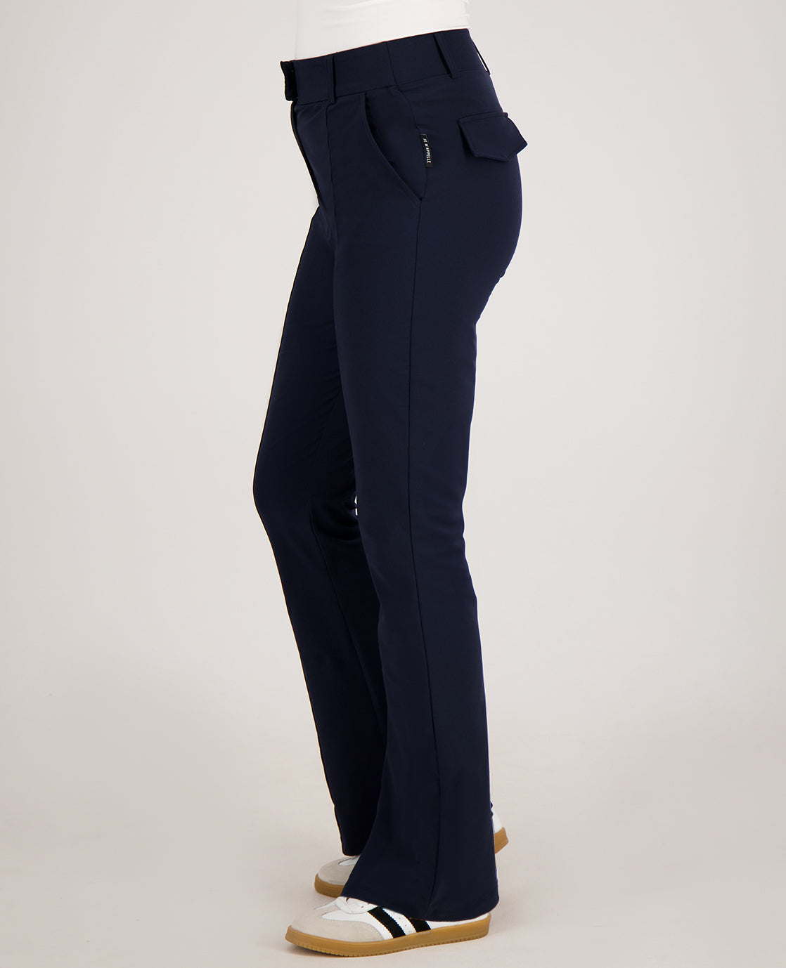 Dames Travel Broek met Flair | Donkerblauw | Comfortabel | Perfecte Pasvorm