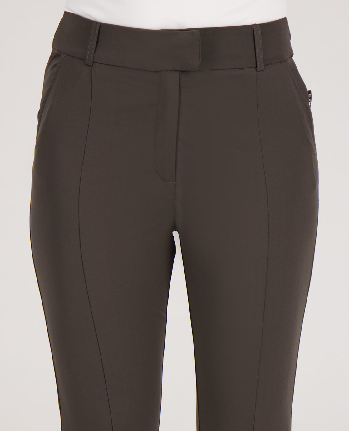 Dames Pant | Flare | Donker Taupe
