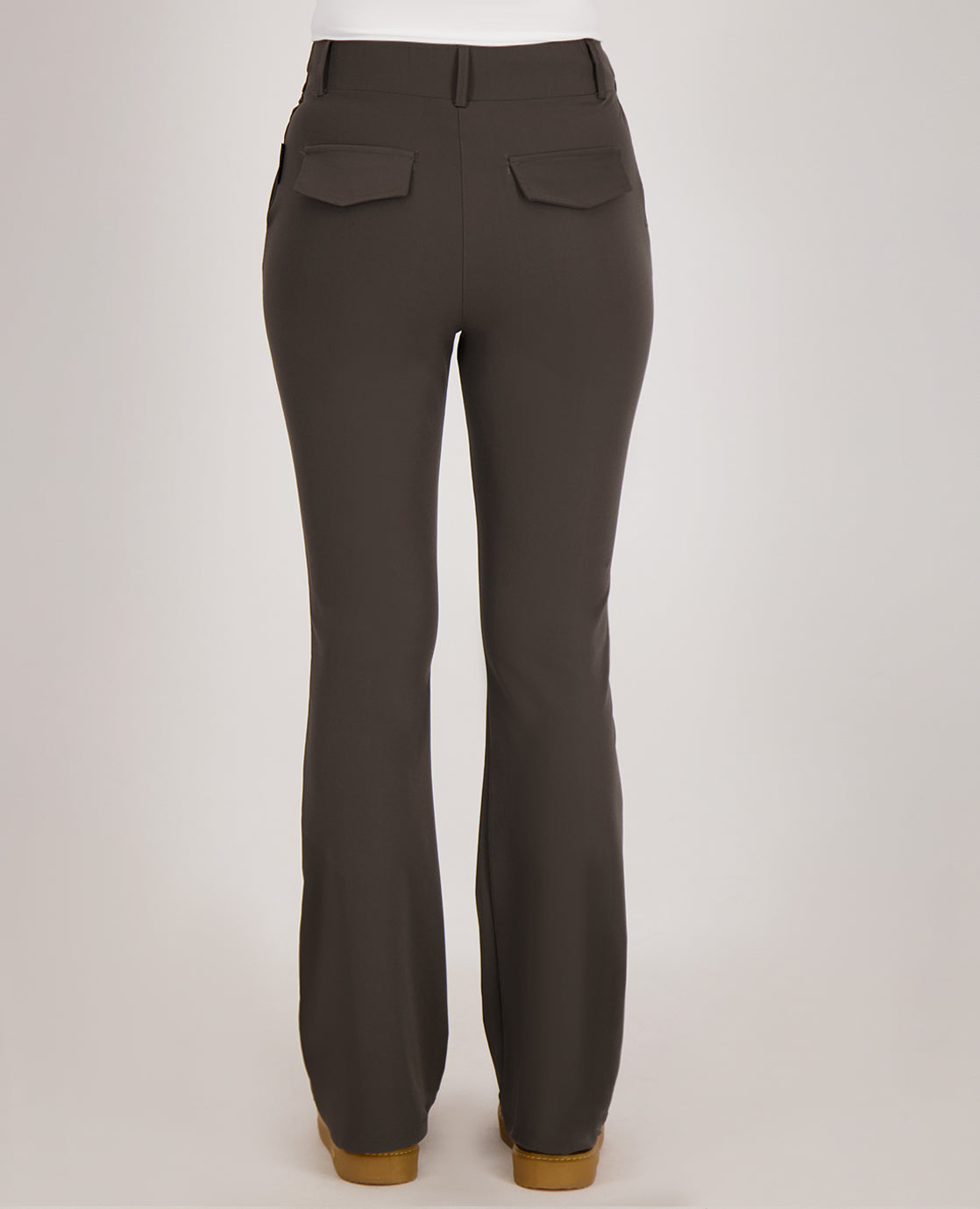 Dames Pant | Flare | Donker Taupe