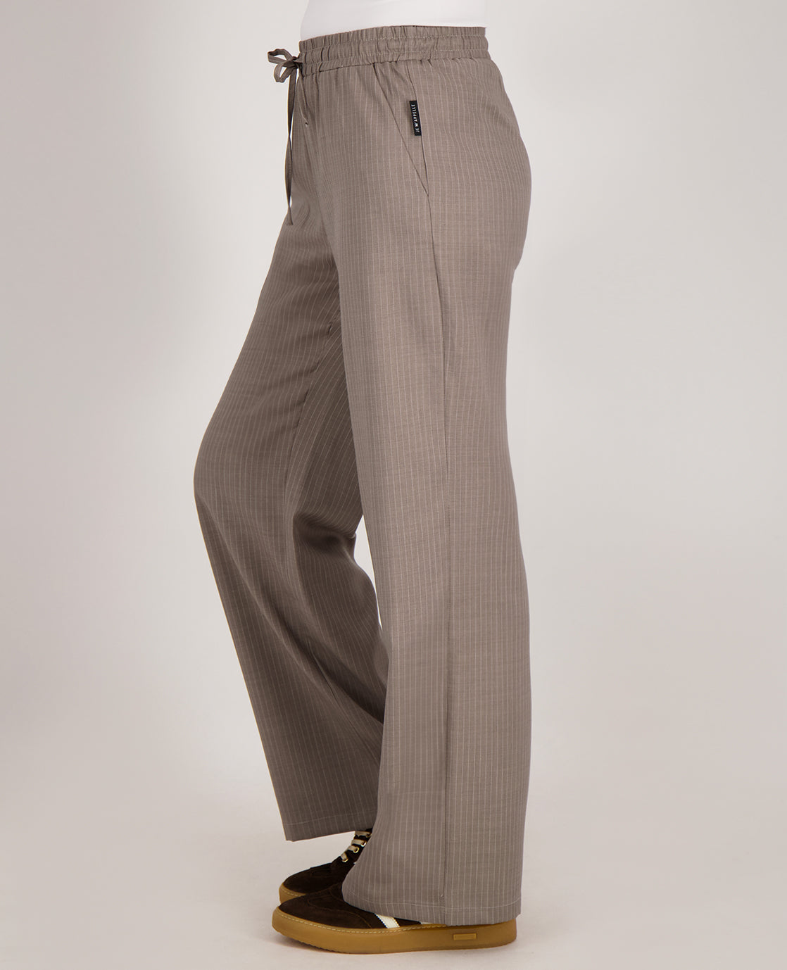 Broek | Pinstripe | Taupe/Wit
