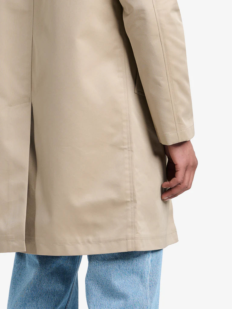 Heren Trenchcoat Beige | Lange Jas | Waterafstotend & Lichtgewicht