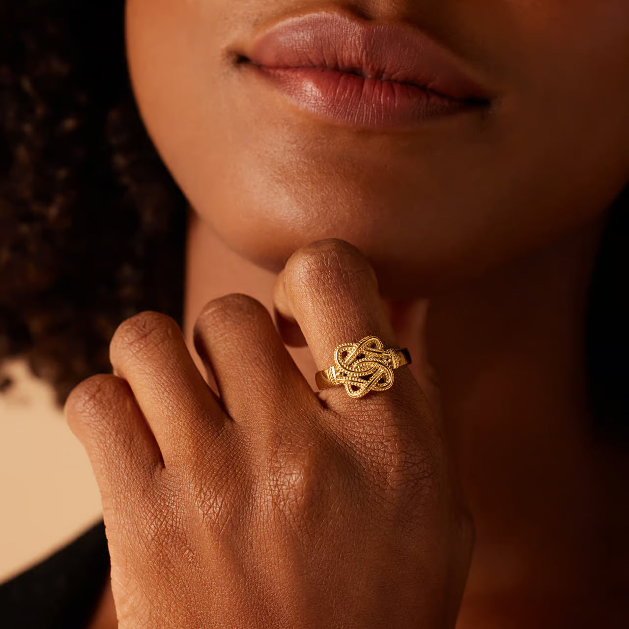 Sylvia | Vrouwen gouden slangen ring