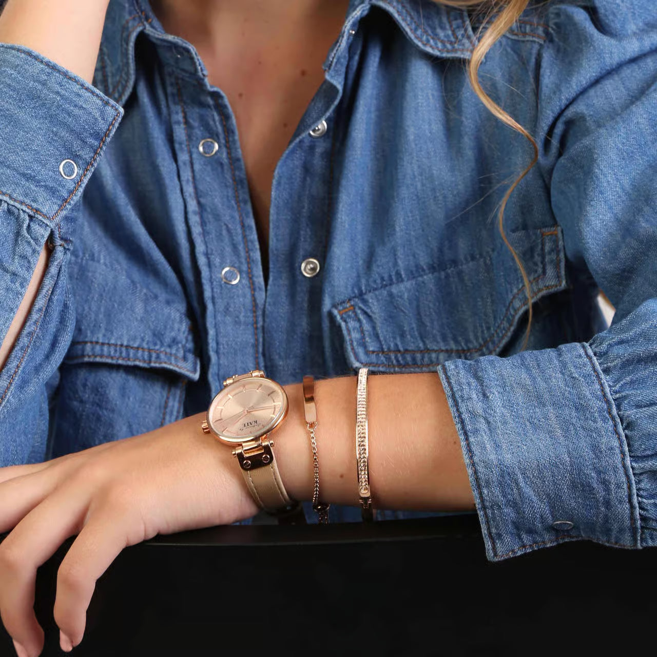 Tiffany | Vrouwen plaatarmband | Bronskleurig