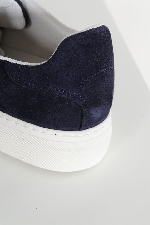 Herensneakers | Donkerblauw Suède | Comfortabele Mode met Witte Zool