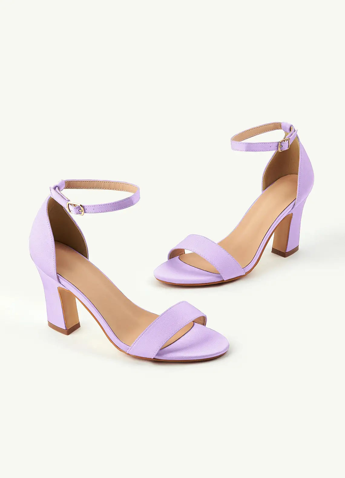 Women's Lilac Sandal | Block Heel | Ankle Strap | Suede