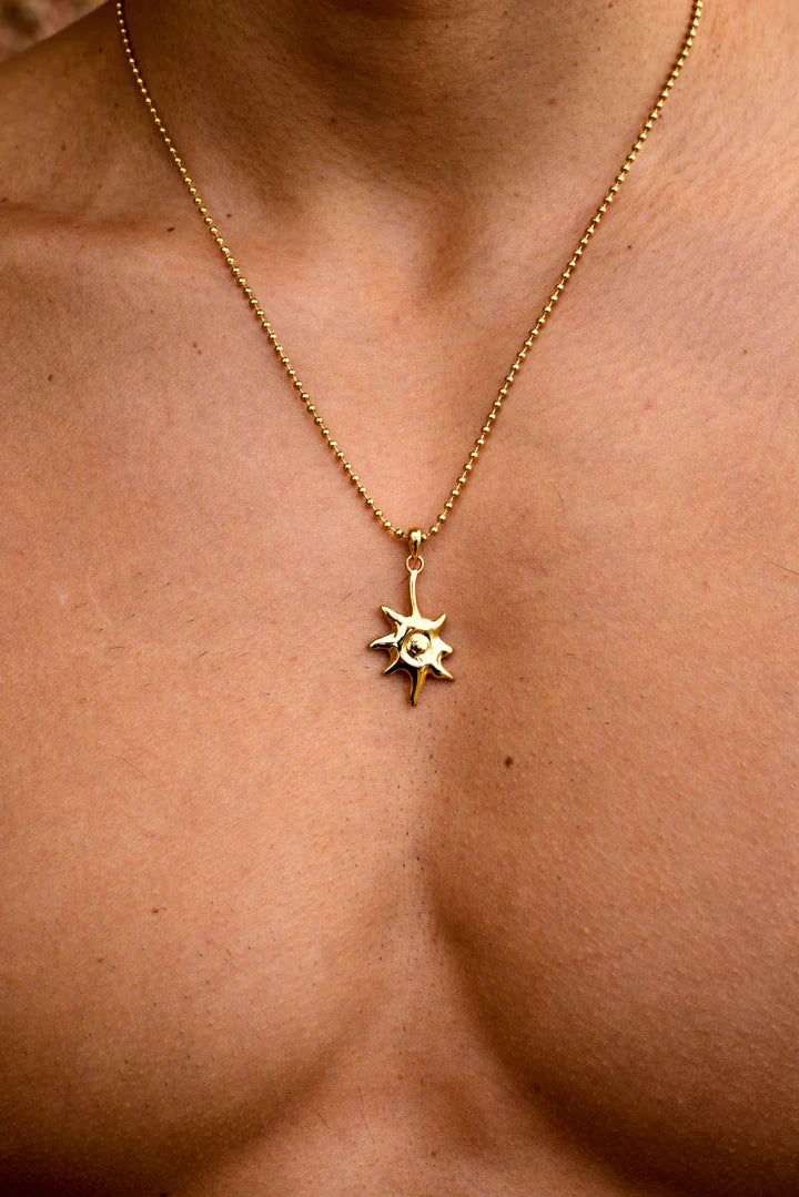 Michael | Mannen gouden zon ketting